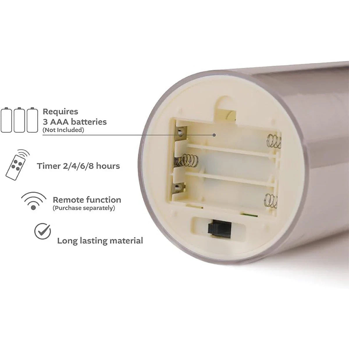 Simulation Swing LED Electronic Candle 3PCS