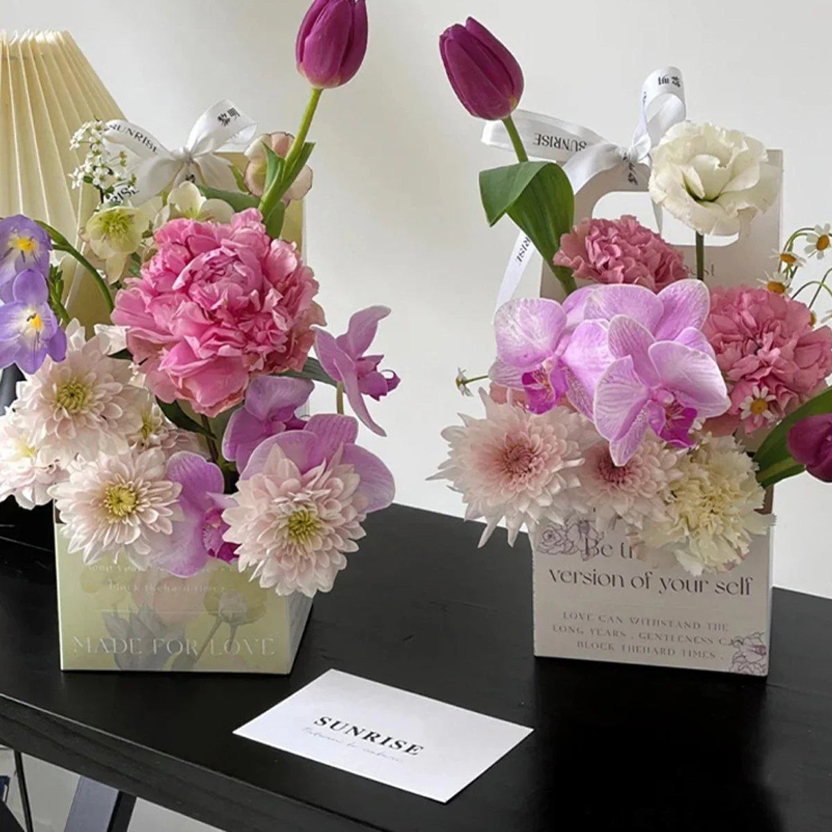 Foldable Hand-Held Flower Packaging Boxes 10 PCS