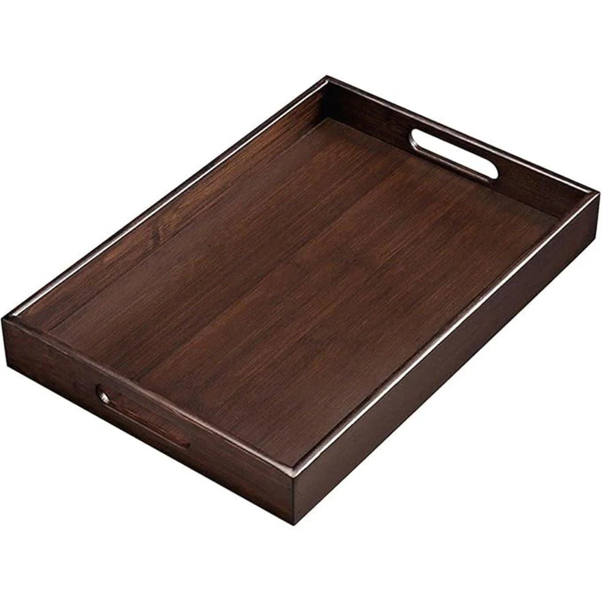 Japanese Style Bamboo Tea Tray Walnut 1PC