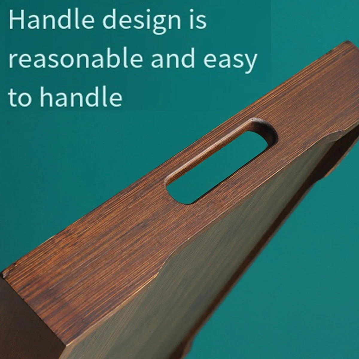 Japanese Style Bamboo Tea Tray Walnut 1PC