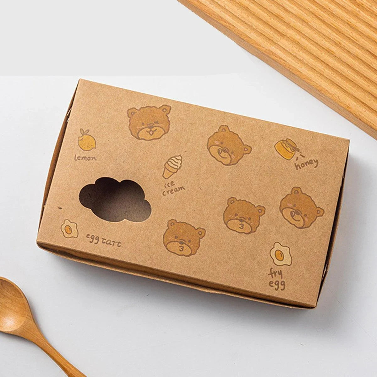 40PCS Egg Tart Paper Boxes Cupcakes Packaging