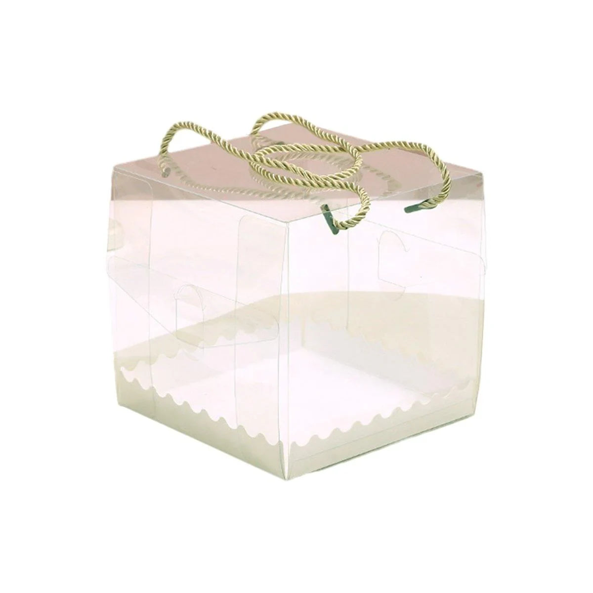 Transparent Plastic Cake Roll Packing Boxes 25PCS
