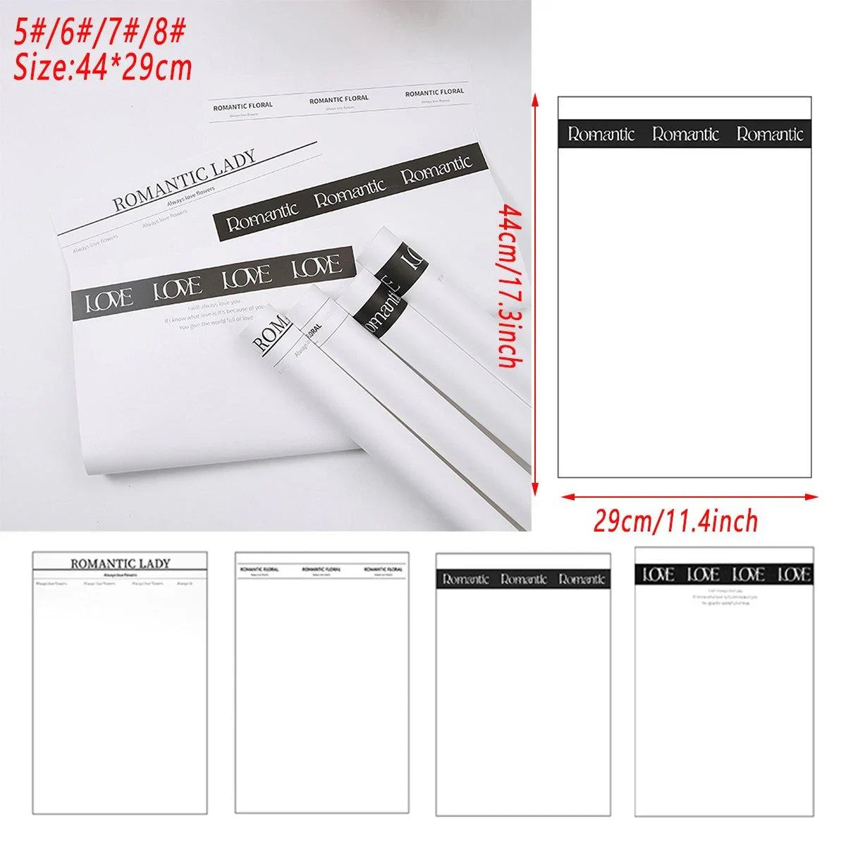 Wrapping Paper Floral Packaging 100 PCS