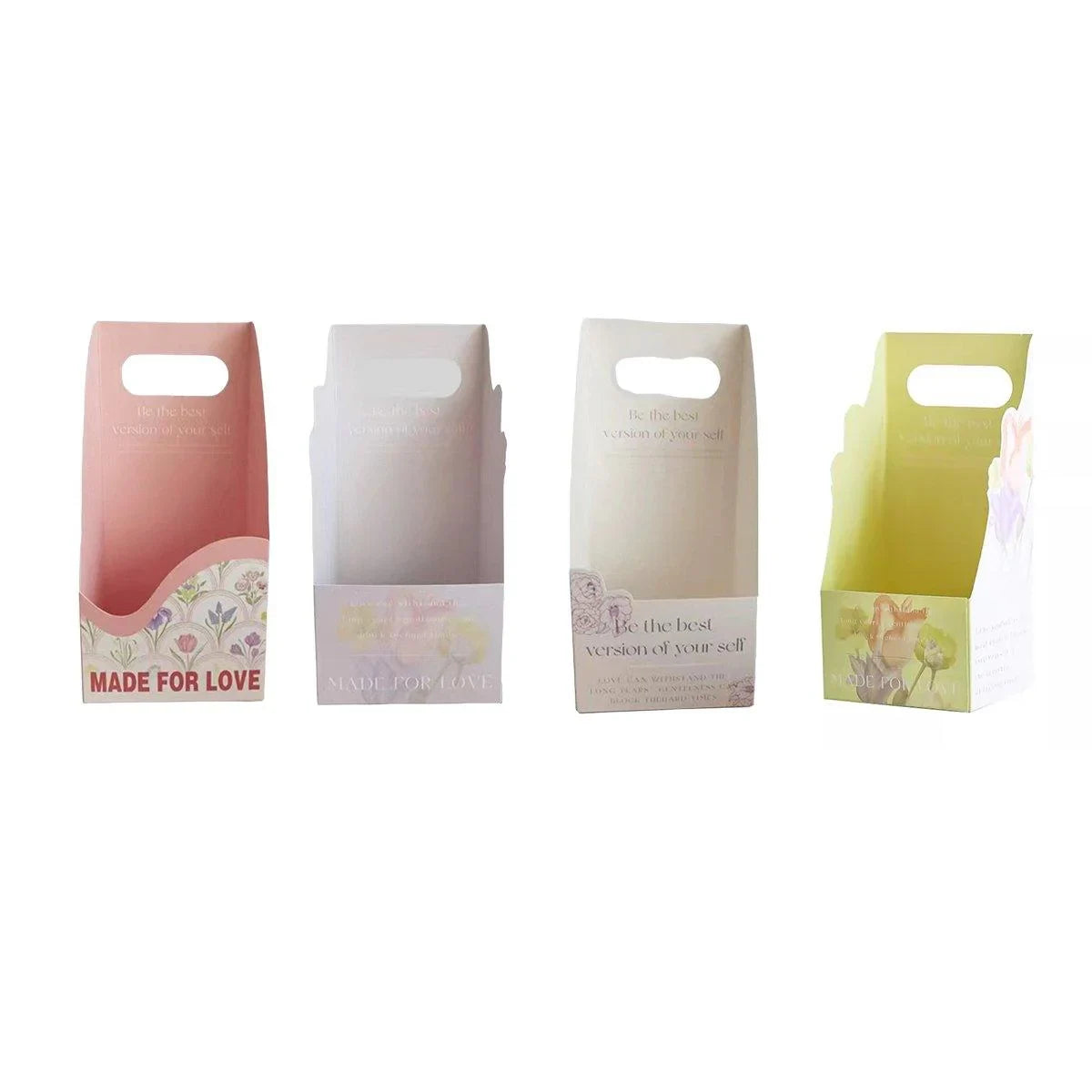 Foldable Hand-Held Flower Packaging Boxes 10 PCS