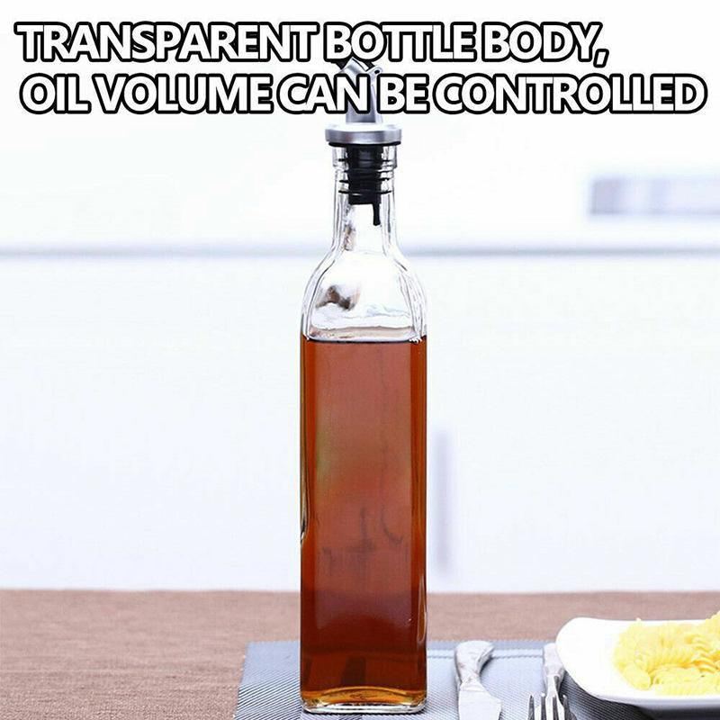 250/500ml Olive Oil Vinegar Dispenser Glass Bottle Kitchen Tools Cooking 1-2PCS