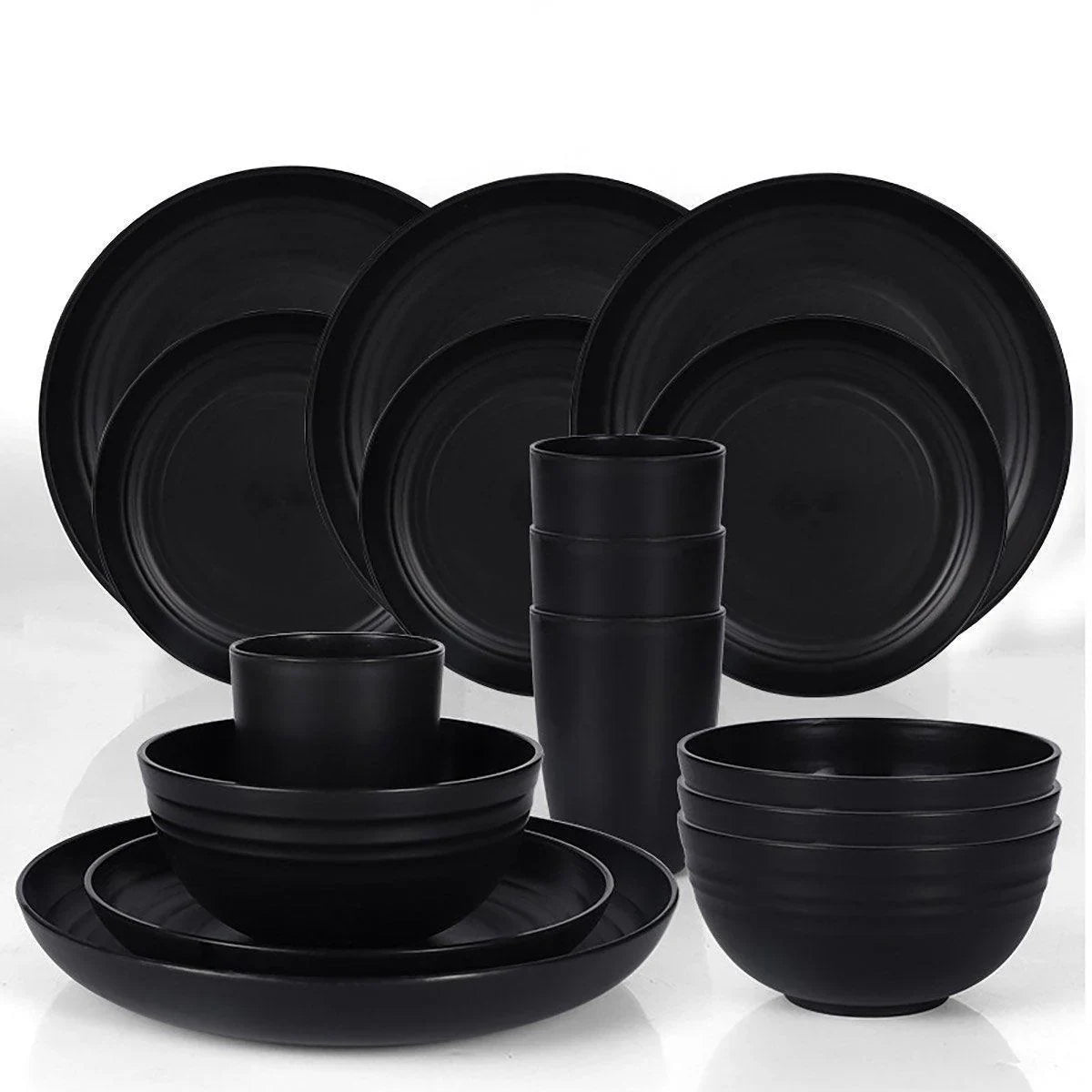 Wheat Straw Tableware Set 16PCS