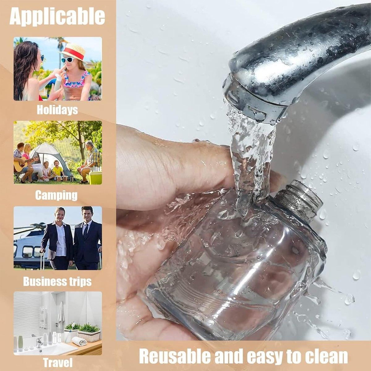 Portable Transparent Plastic Bottling 3 Colors 1Set