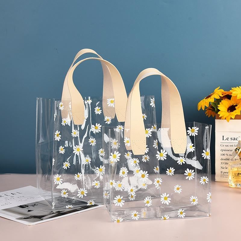 Clear PVC Tote Bags 10PCS