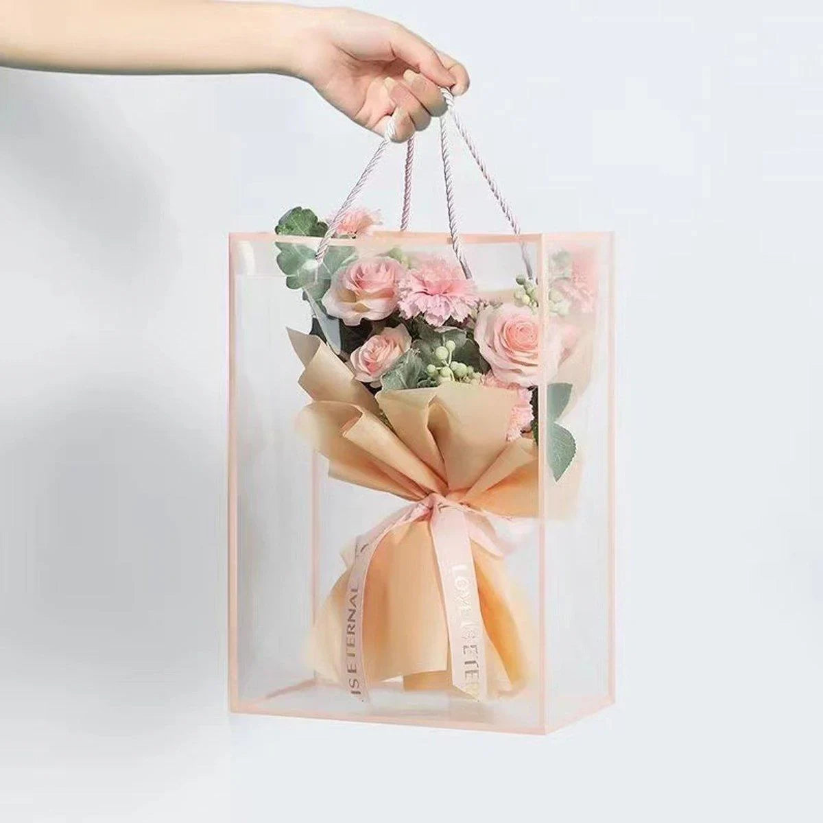 Premium PVC Clear Tote Bags Gift Packaging 10PCS