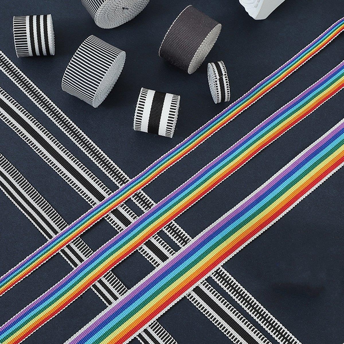 High-Density Fabric Stripe Ribbon 50 Yards