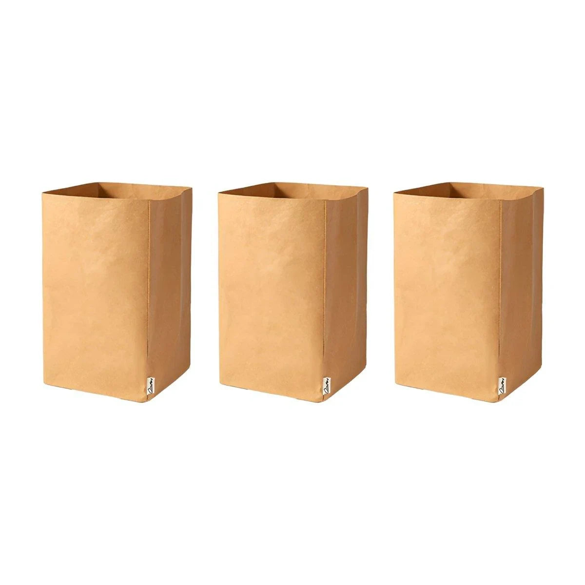 3PCS Washable Kraft Paper Storage Bag Kitchen Organizer