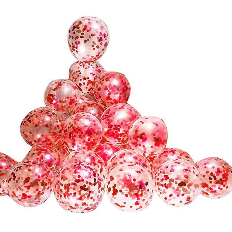 30cm Confetti Balloons Glitter Clear Latex 10PCS
