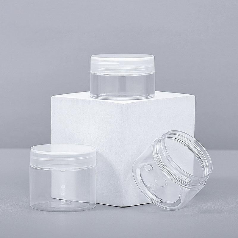 Eco-Friendly PET Clear Plastic Jars for Skincare 10pcs