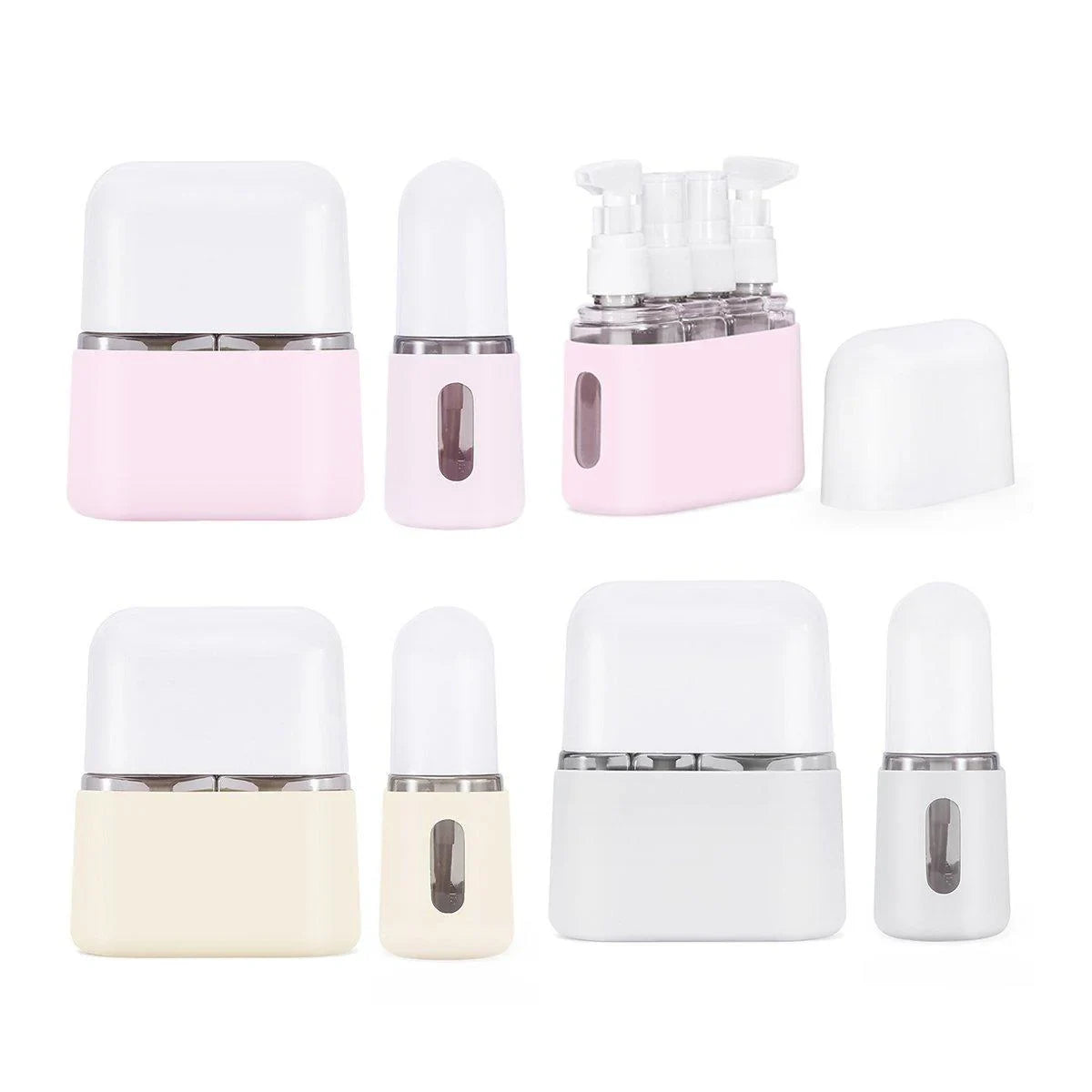 Portable Transparent Plastic Bottling 3 Colors 1Set