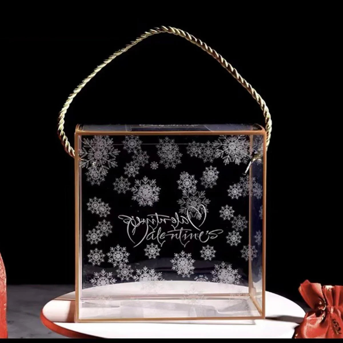 PET Plastic Candy Boxes with Handles Clear Display 20PCS