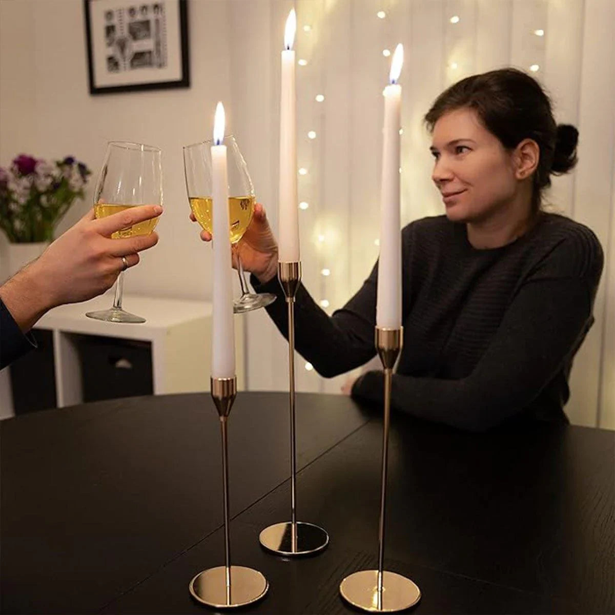 Candle Holder Decoration Crafts 4Colours 3PCS