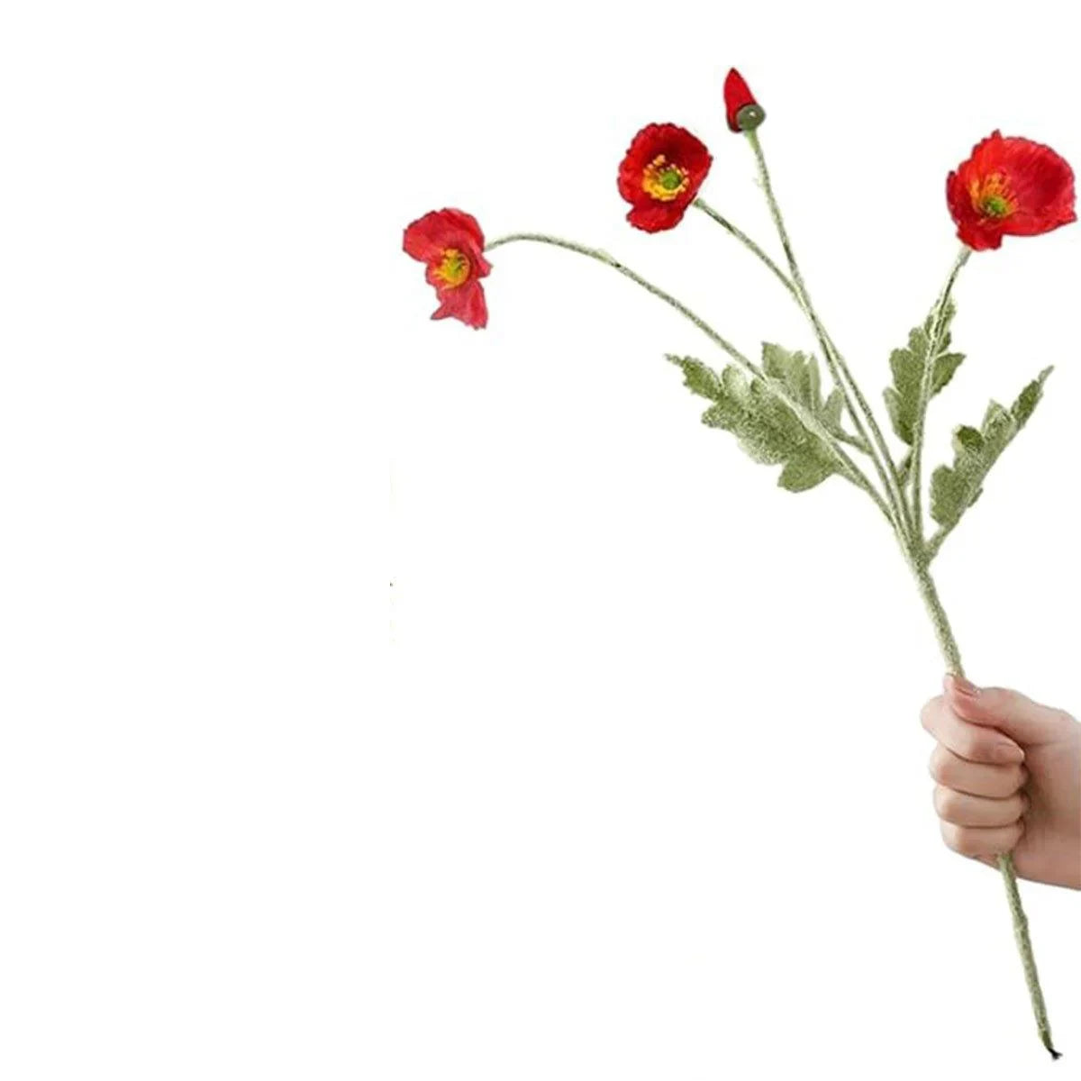 10PCS Simulation Flocking Corn Silk Flowers