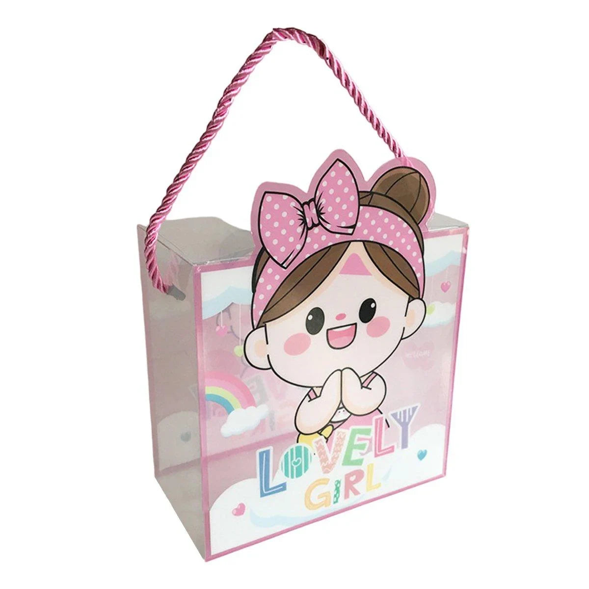 PET Plastic Candy Boxes with Handles Clear Display 20PCS