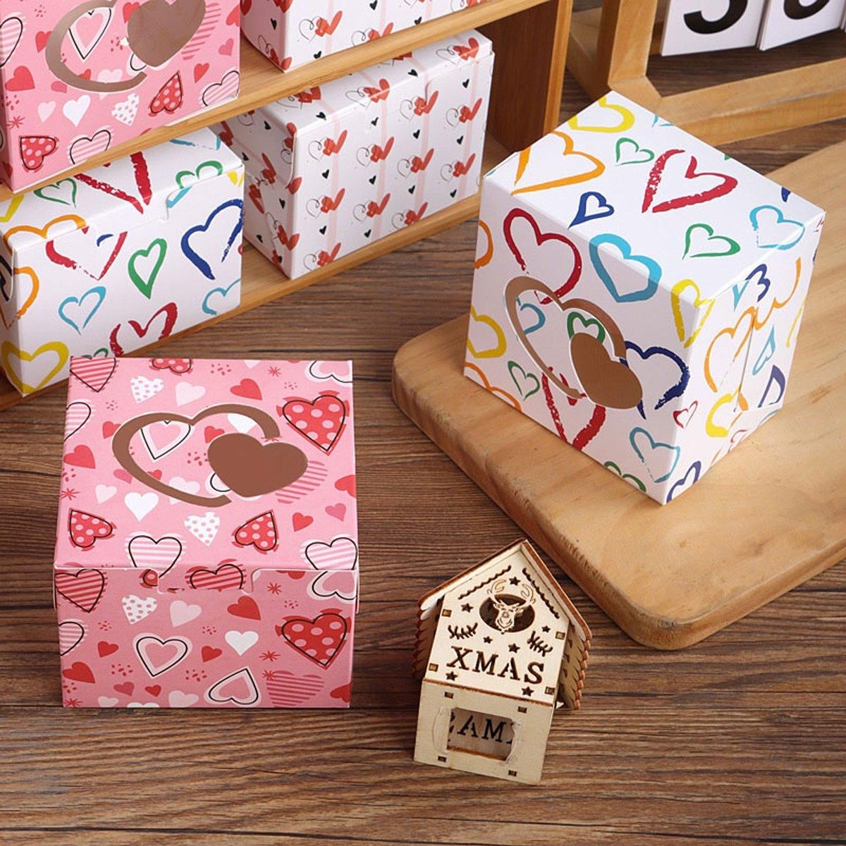 25PCS Large Square Colour Gift Boxes