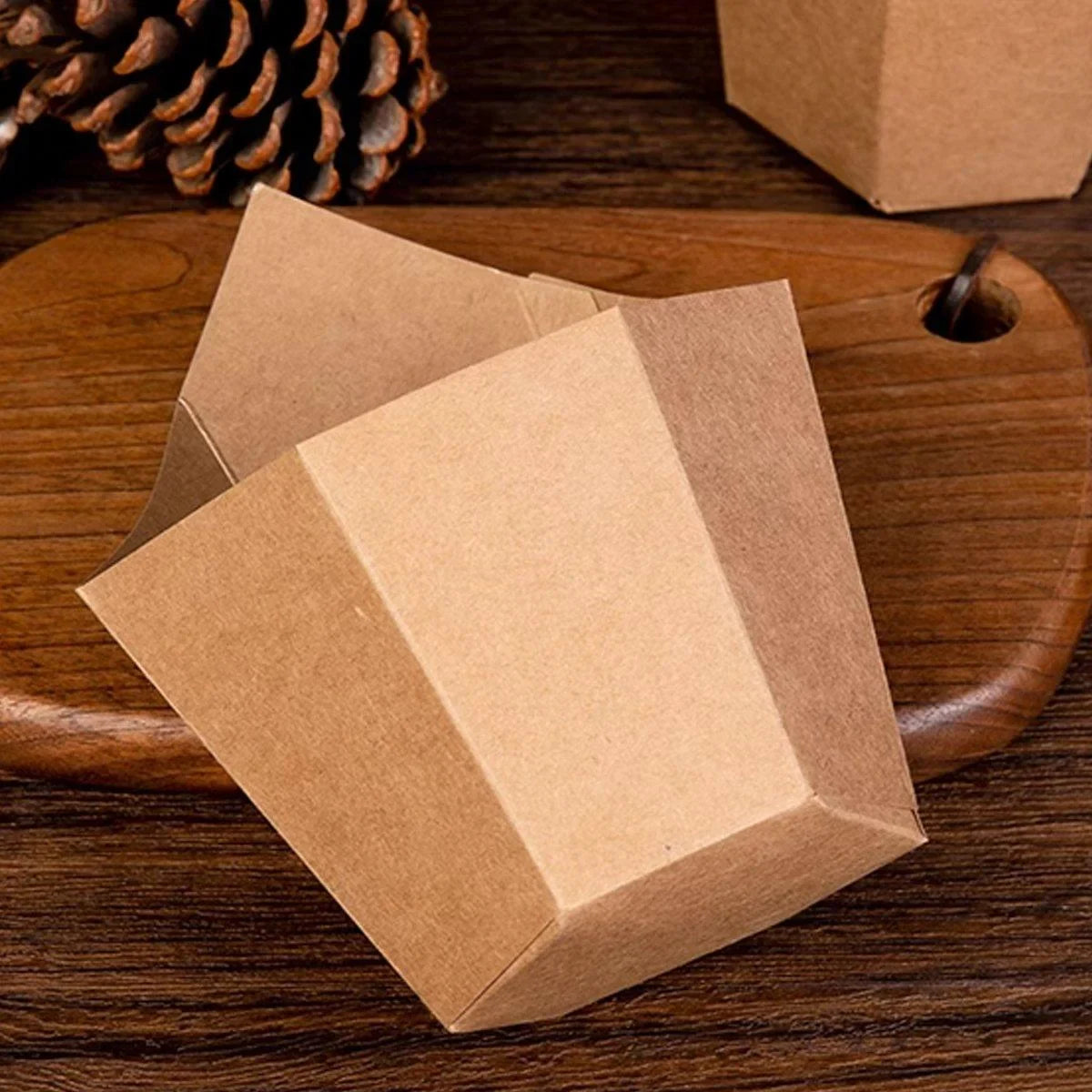 Disposable Folding Hexagon Kraft Paper Cups 100PCS