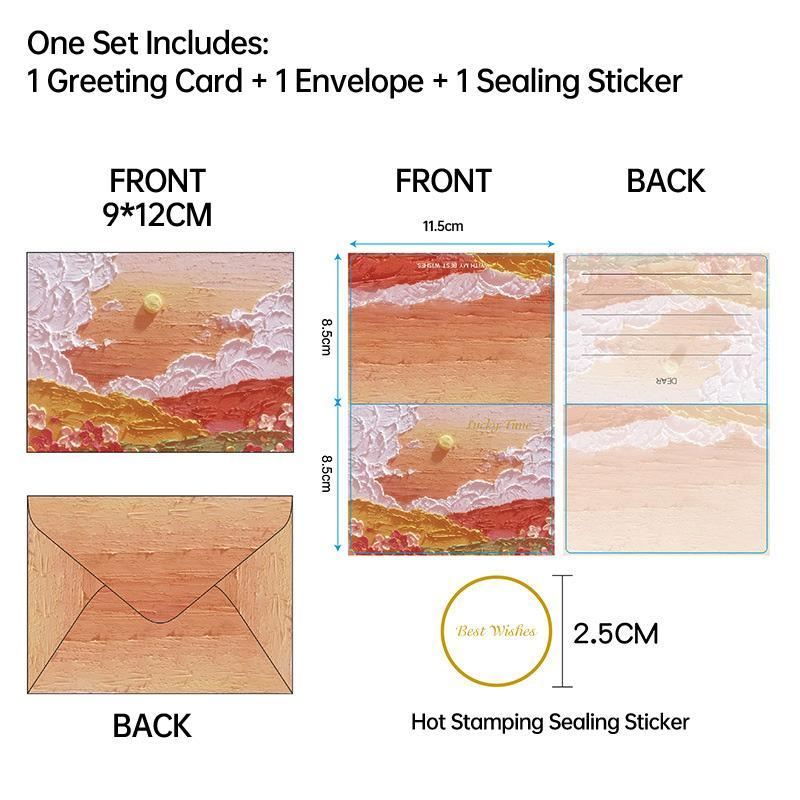 Card Stock Post Card Mini Envelope Set 30PCS