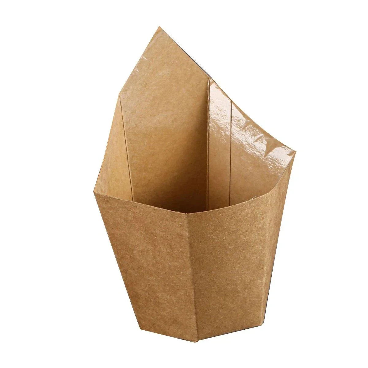 Disposable Folding Hexagon Kraft Paper Cups 100PCS