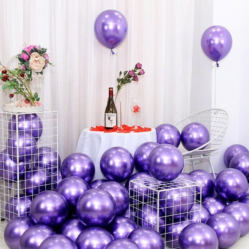 50PCS Chrome Metallic Balloon Helium
