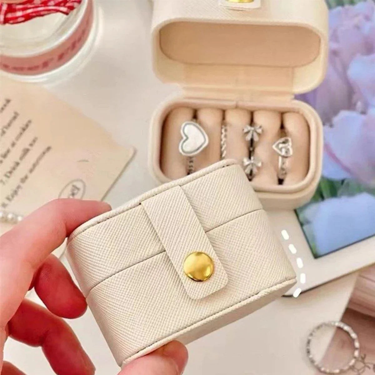 High-Quality Synthetic Leather Mini Jewelry Boxes 5PCS