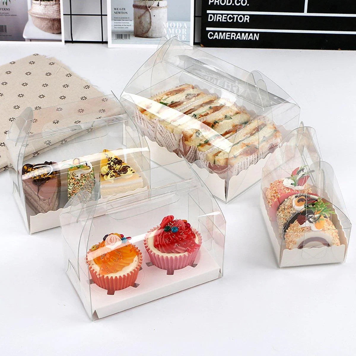 Portable Clear Pastry Boxes for Desserts 25PCS