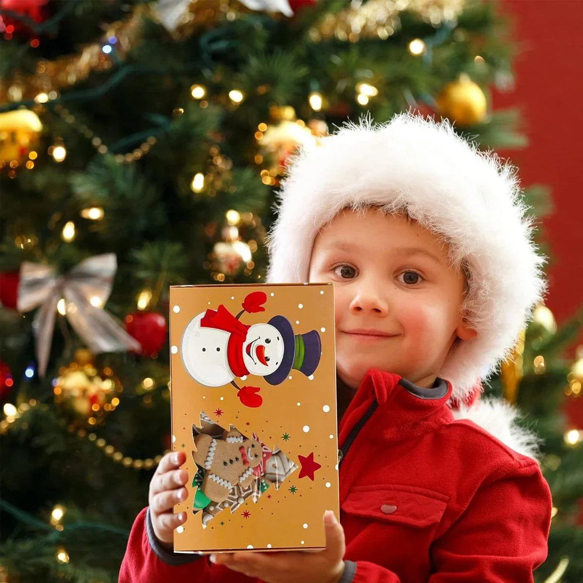 Christmas Candy Boxes with Window 12PCS