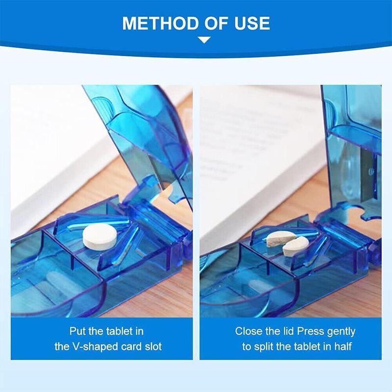 Portable Pill dispenser Storage Box Blue 1Pack