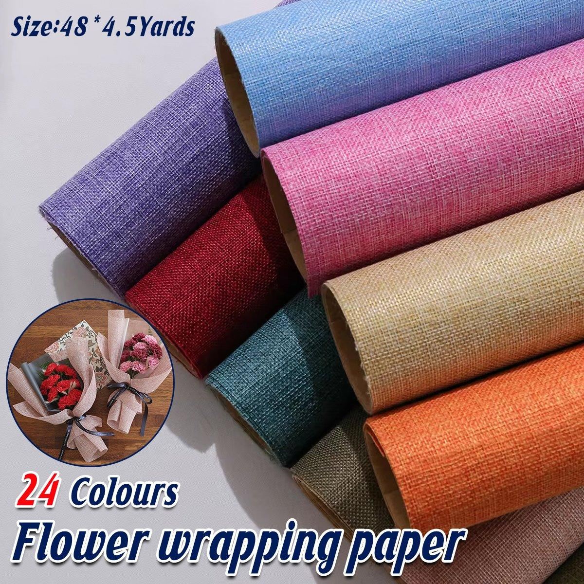 Linen Wrapping Paper 24 Colours Florist DIY