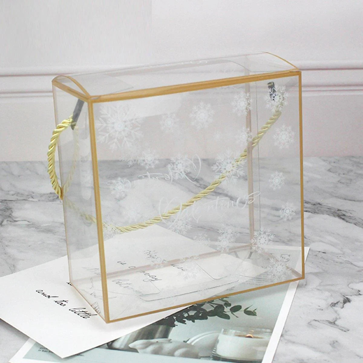 PET Plastic Candy Boxes with Handles Clear Display 20PCS