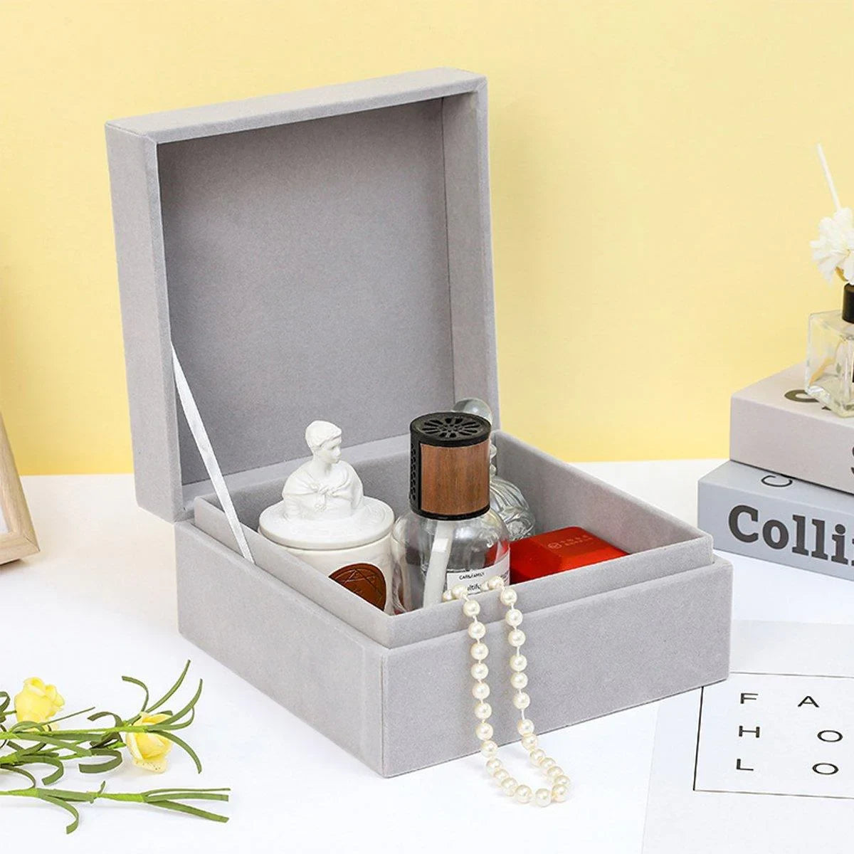 Velvet Wooden Gift Box Luxurious Multi-Colour 1PC