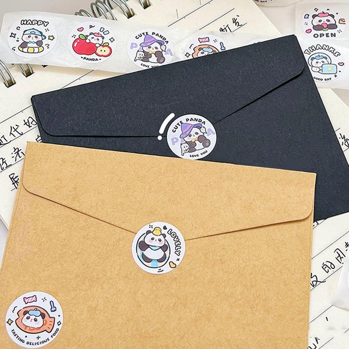 5Rolls Seal Stickers Cartoon Hand Account Stickers