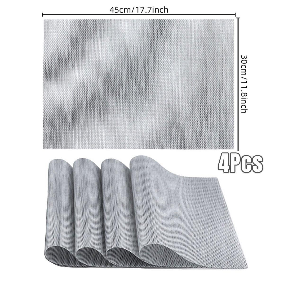 PVC Braided Non Slip Placemats  4PCS