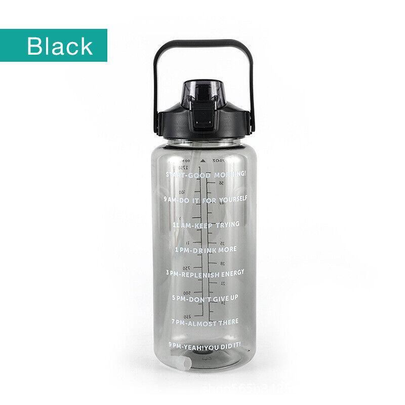 2L Water Bottle Straw Cup Sports Flask 1Pack