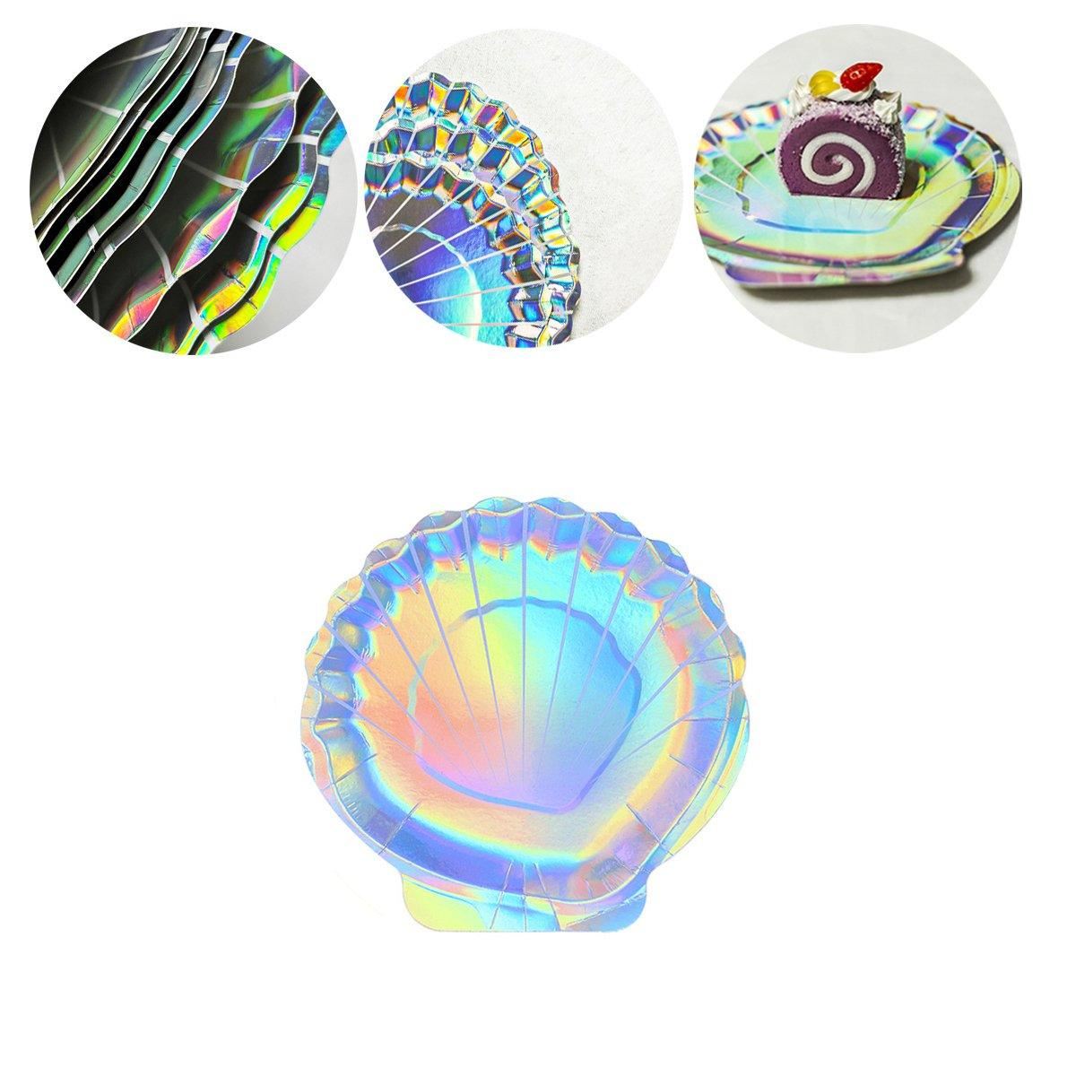High-Quality Shell-shaped Paper Plates 100 Pack