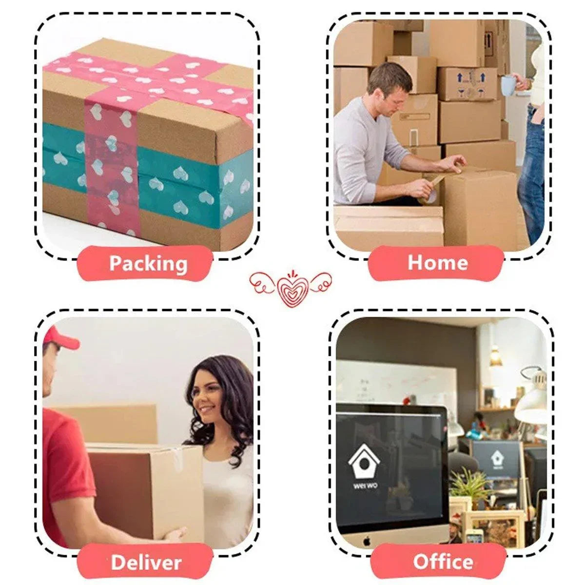 Packing Tape BOPP Strong Adhesive 5Rolls