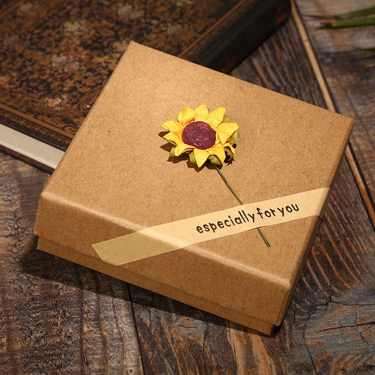 Kraft Paper Jewelry Gift Boxes 50PCS