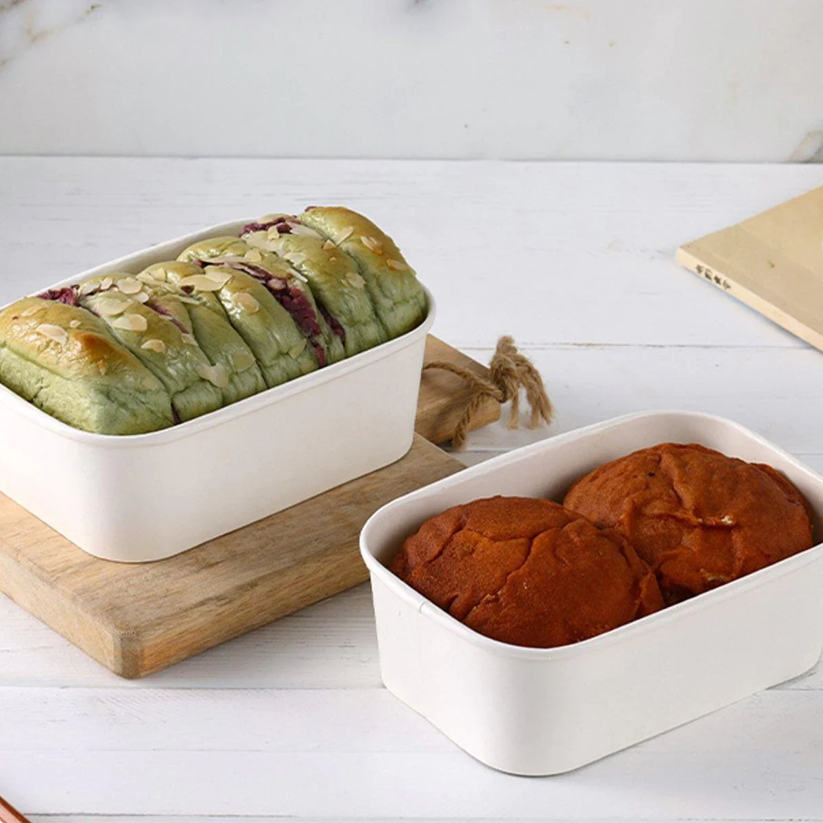 Disposable Resistant Paper Bread Box 100PCS