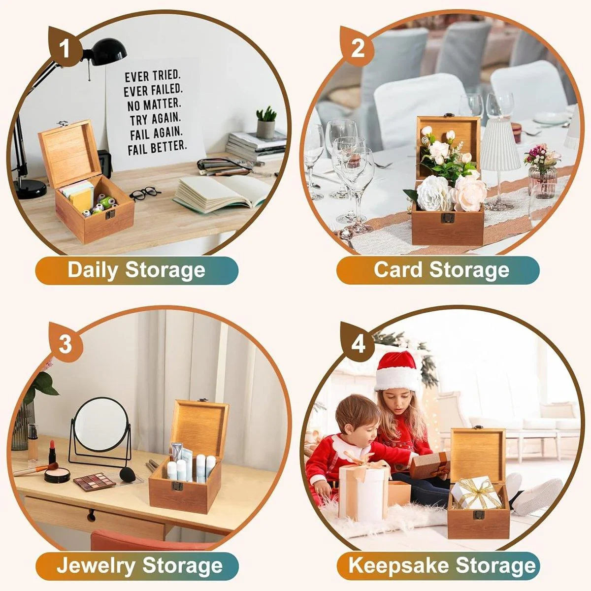 Pine Wooden Gift Box 1PC