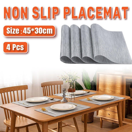 PVC Braided Non Slip Placemats  4PCS