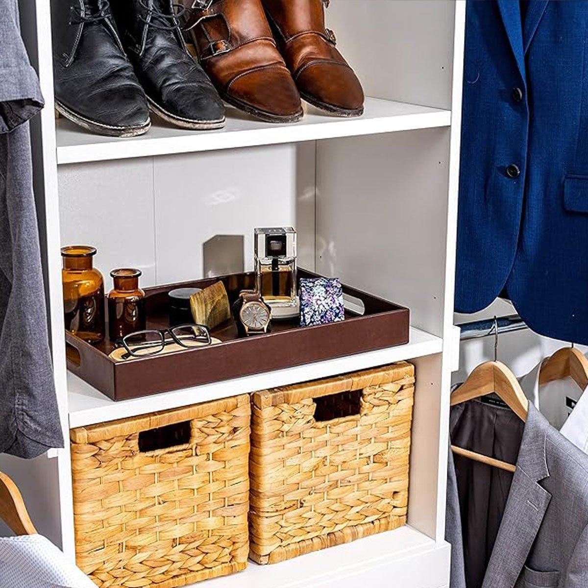 Japanese Style Bamboo Tea Tray Walnut 1PC