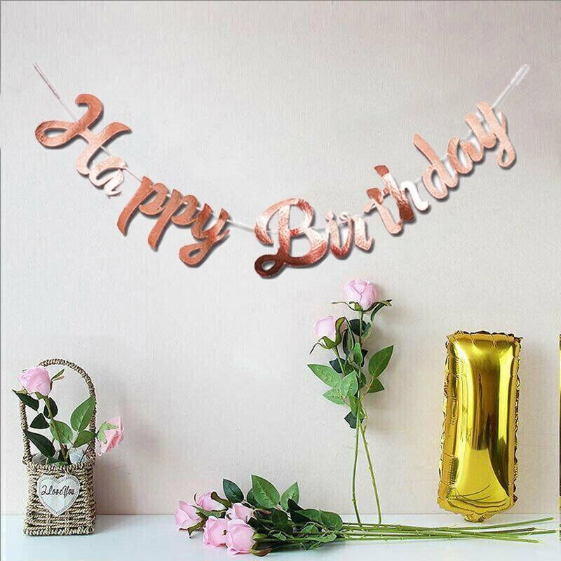 Happy Birthday Banner Party Decorations 3Colors 1PC