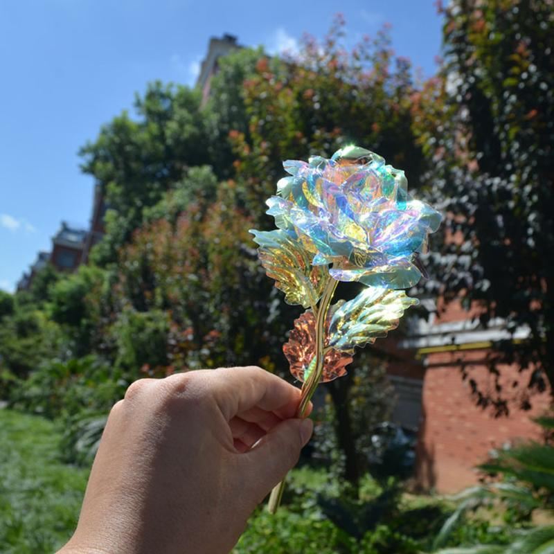 5PCS Luminous Rose Galaxy Crystal Flower