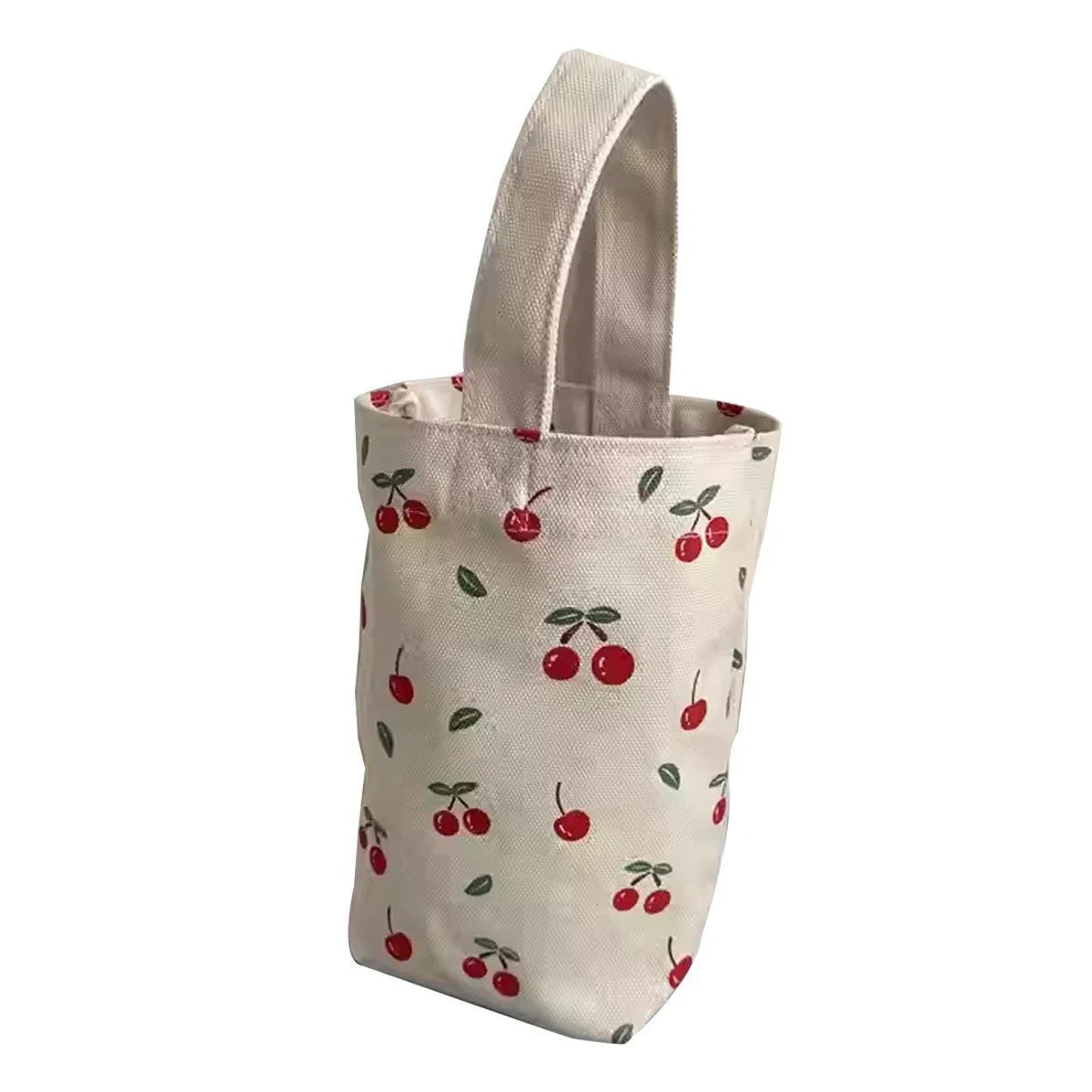 Red Blue Small Canvas Bags Cup Holders 2PCS
