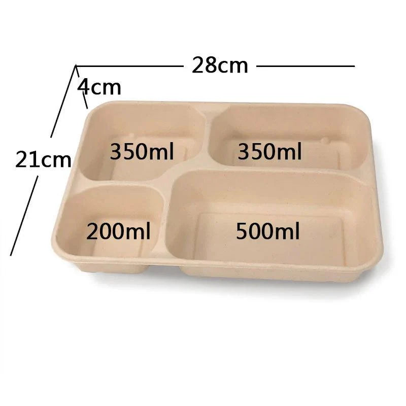Plant Fibers Takeaway Containers Boxes 25-50pcs