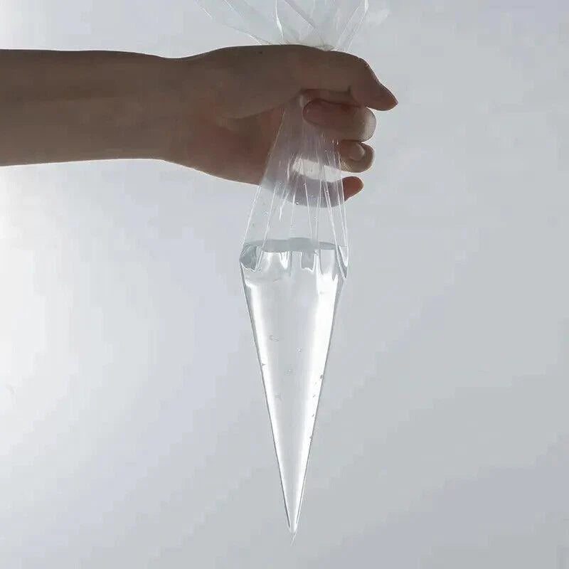 100PCS Easter Clear Cello Cone Bags