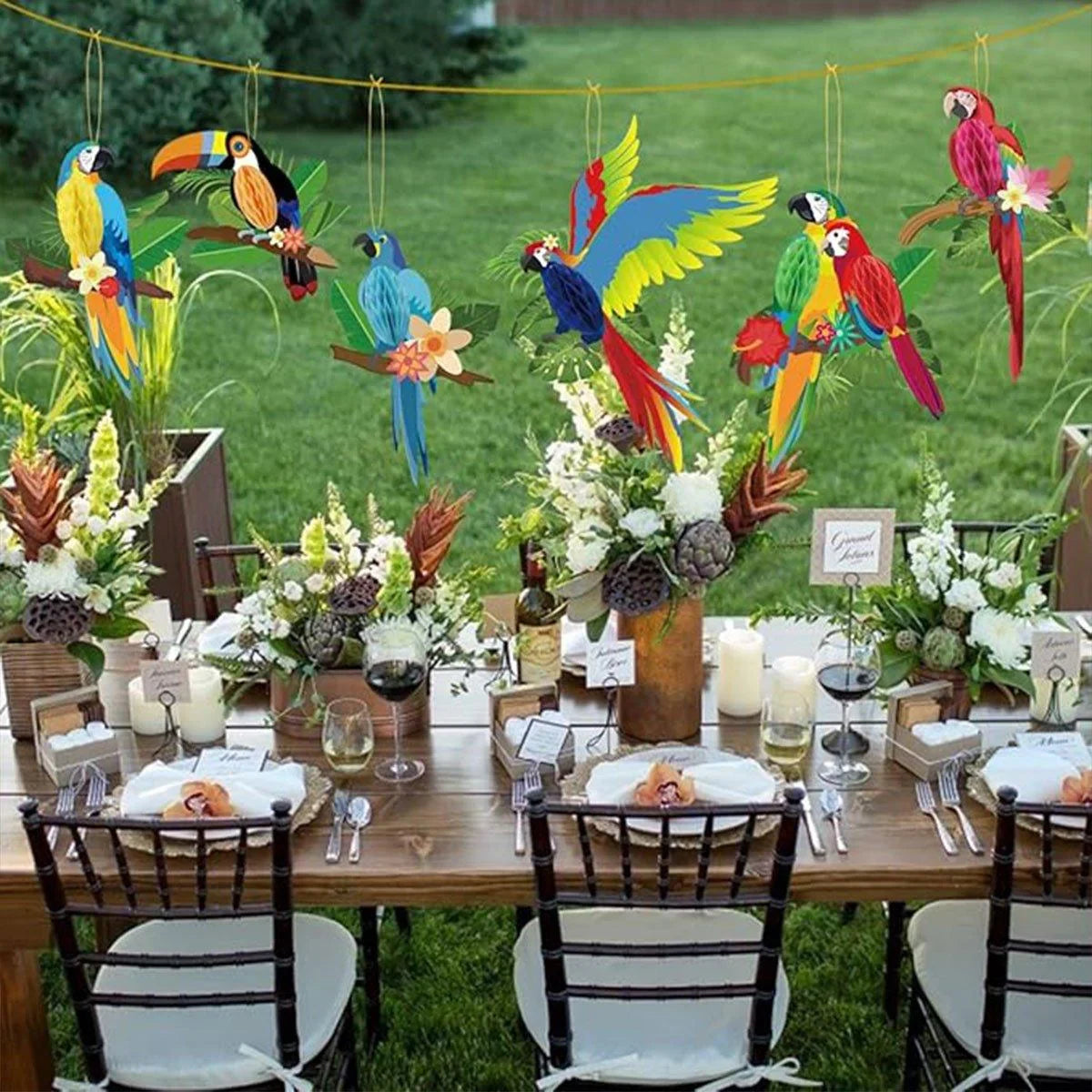 6/9/12pcs Parrot Charm Party Decoration
